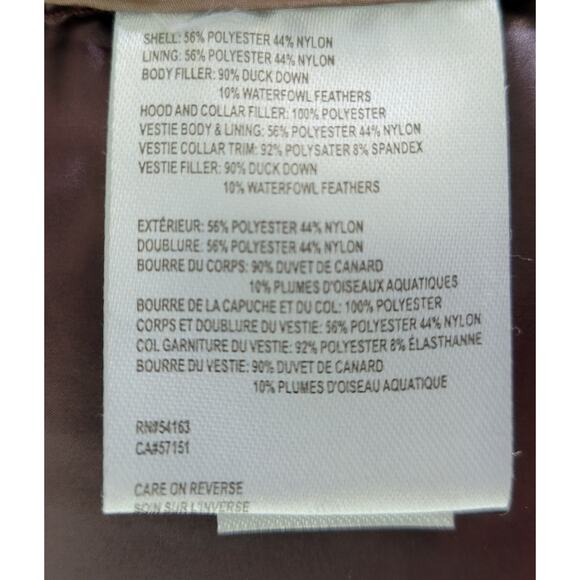 CALVIN KLEIN Double Zip Hooded Premium Down Packable Puffer Coat Women's sz M - Picture 10 of 16